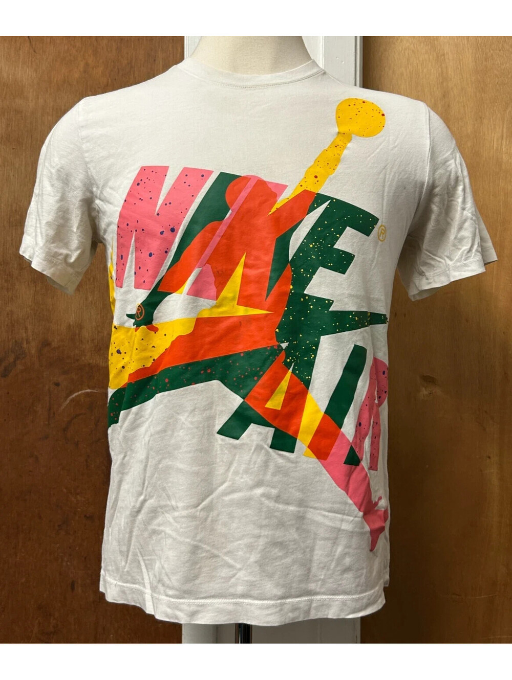 Nike Air Jumpman Jordan Men's Size M White Spell Out T-Shirt